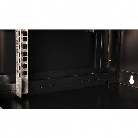 Шкаф 19" телекоммуникационный настенный, 4U 280x600х450 мм, дверь перфорация, черный